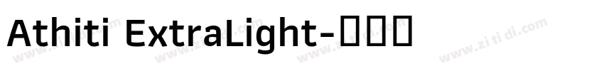 Athiti ExtraLight字体转换